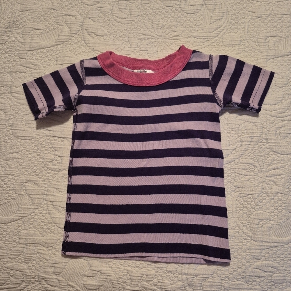 Hanna Andersson pajama top size 90 or 3T purple & pink short sleeve